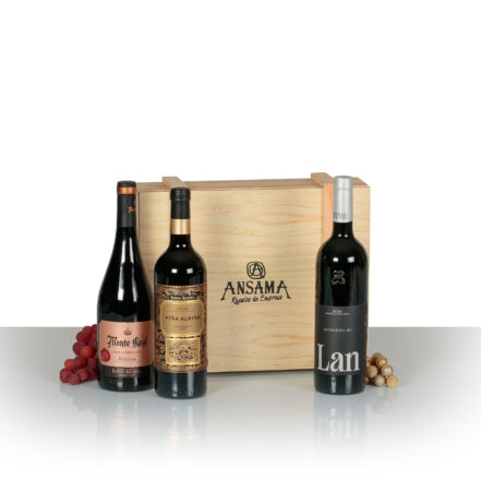 Regala Vino Navidad Madera