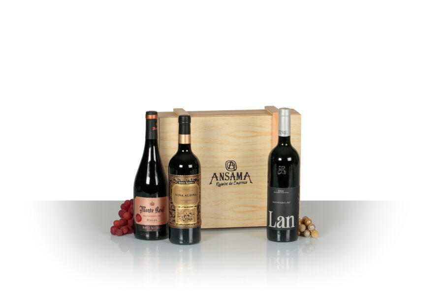 Regala Vino Navidad Madera