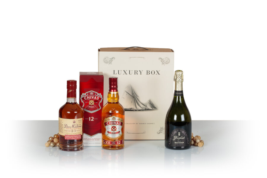 Cesta Cava Licores Navidad