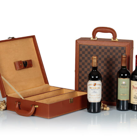 Cesta Vinos Diseño Navidad