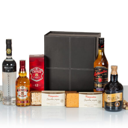 Cesta Licores Turrones Premium