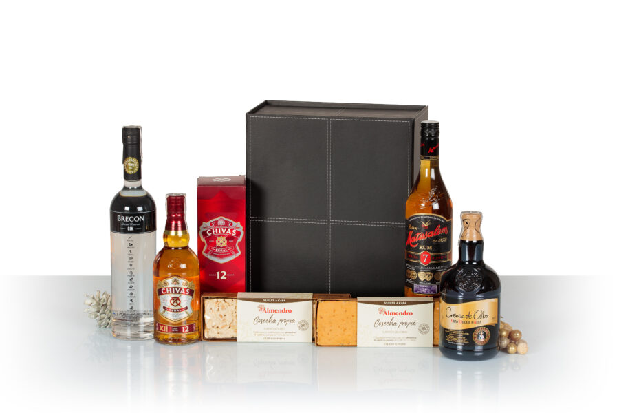 Cesta Licores Turrones Premium