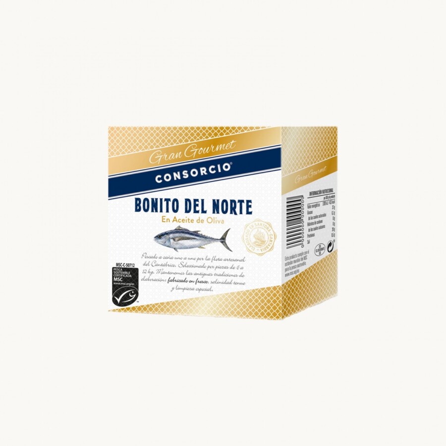 Lata Bonito del Norte en Aceite de Oliva Gran Gourmet Consorcio 200 g.