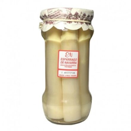 Frasco Espárragos Blancos D.O. Navarra Muy Gruesos 6/8 Frutos Gourmet Conservas Coquet 540 g.