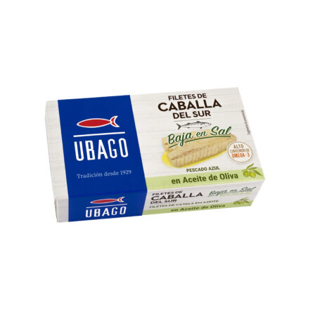 Lata Filetes de Caballa del Sur en Aceite de Oliva Ubago 115 g.