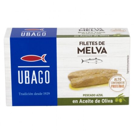 Frasco Filetes de Melva en Aceite de Oliva Ubago 115 grs. Neto