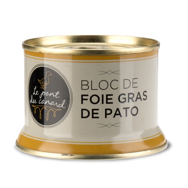 Bloc-de-Foie-Gras-de-Pato-Le-Pont-Du-Canard-Lata-130-GR. Bloc Foie Gras de Pato Francés Le Pont Du Canard 130 g.
